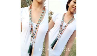 ganitri rudraksha organic natural beads tassels necklace 